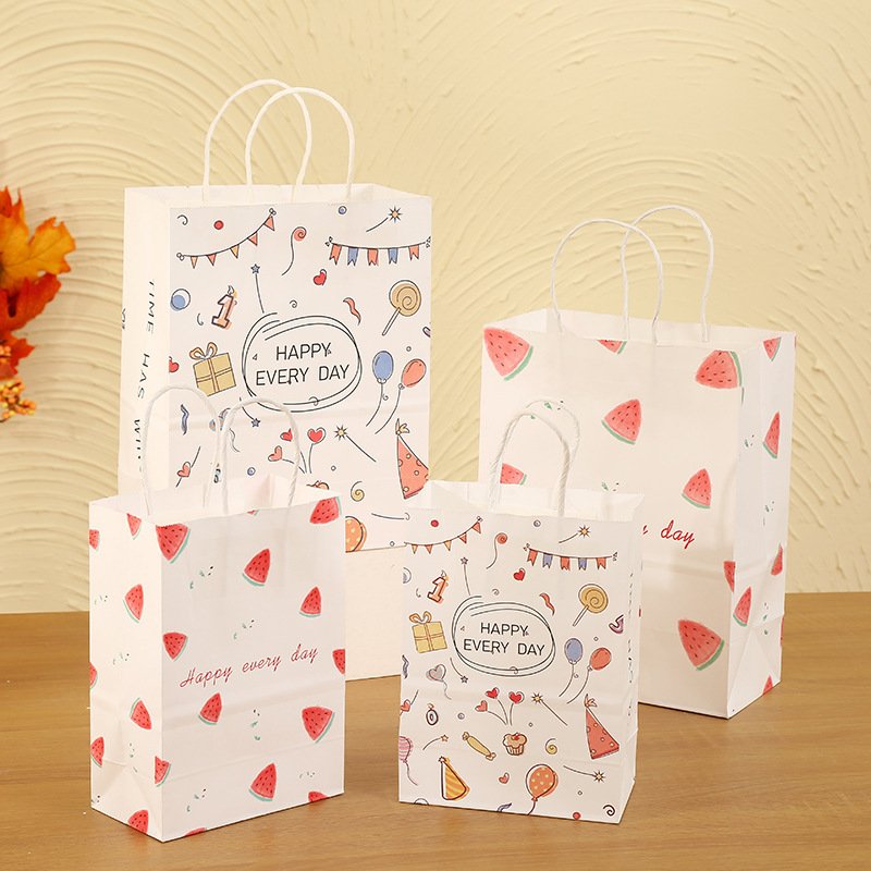 Vintage Kraft Paper Heart Gift Bag detail image 19