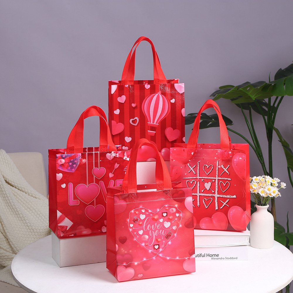 Vintage Kraft Paper Heart Gift Bag detail image 2