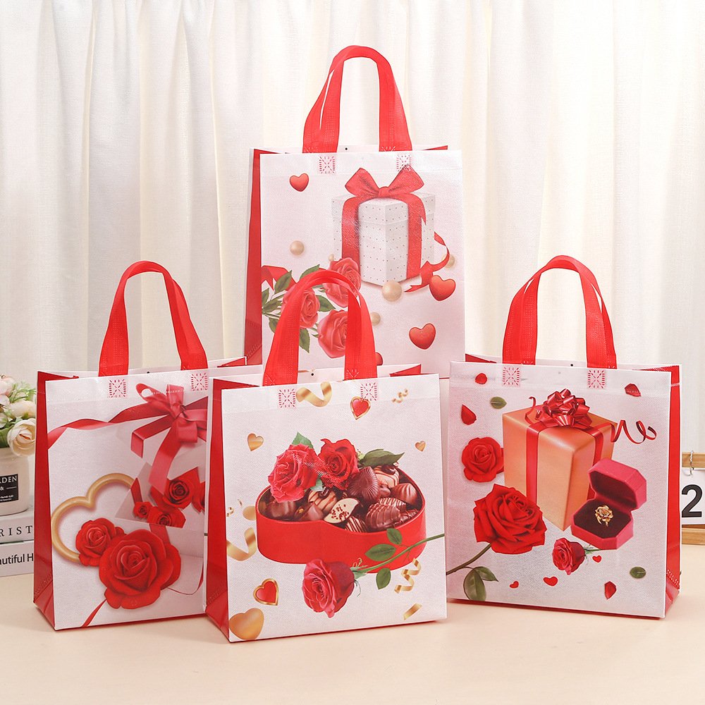 Vintage Kraft Paper Heart Gift Bag detail image 4