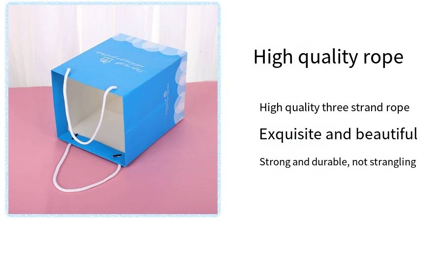 Large White Card Paper Shopping Bag with Handles detail image 7