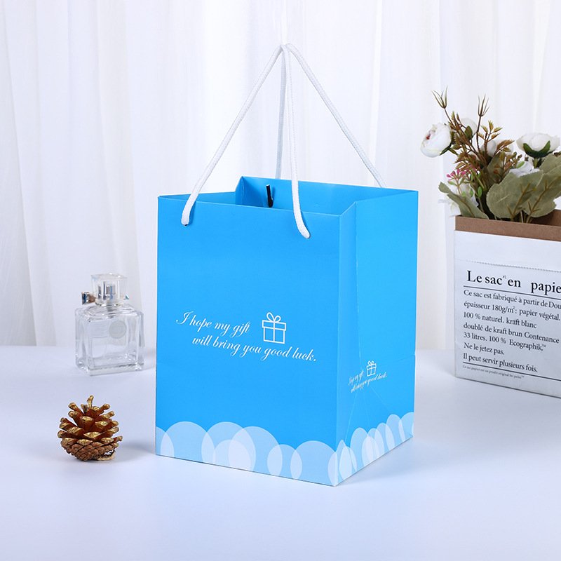 Large White Card Paper Shopping Bag with Handles detail image 8
