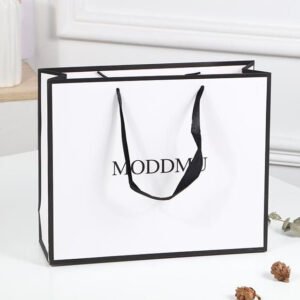 Large White Card Paper Shopping Bag with Handles main image 8