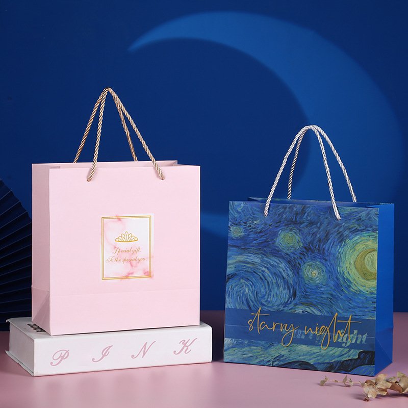 Large White Card Paper Shopping Bag with Handles main image 9