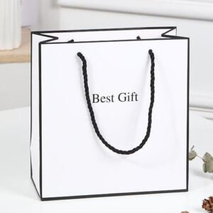 Large White Card Paper Shopping Bag with Handles main image 10
