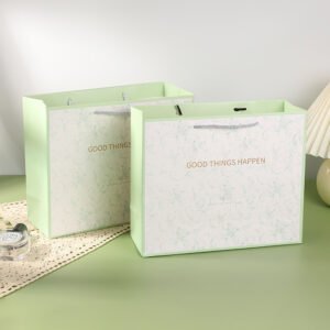 Large White Card Paper Shopping Bag with Handles main image 14