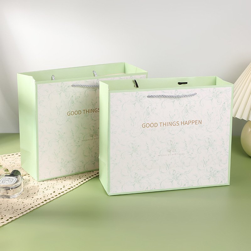 Large White Card Paper Shopping Bag with Handles main image 14