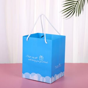 Large White Card Paper Shopping Bag with Handles main image 1