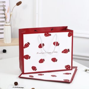 Large White Card Paper Shopping Bag with Handles main image 21