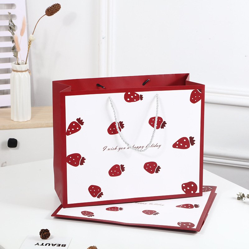 Large White Card Paper Shopping Bag with Handles main image 21