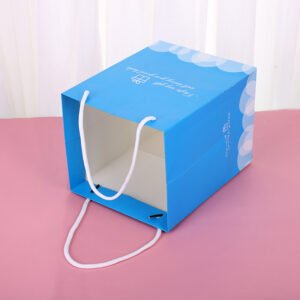 Large White Card Paper Shopping Bag with Handles main image 2
