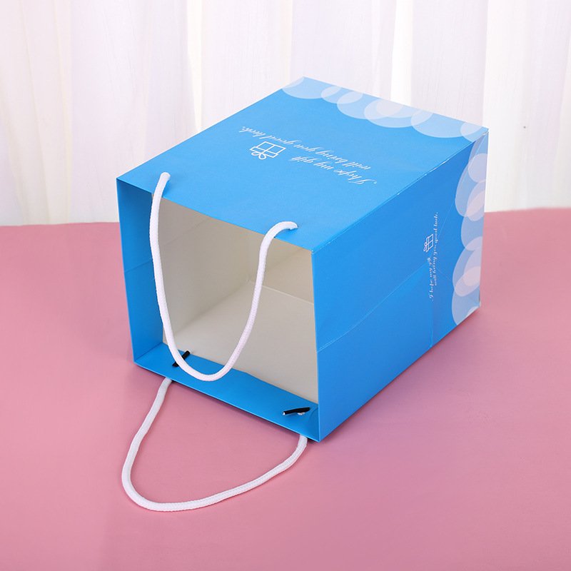 Large White Card Paper Shopping Bag with Handles main image 2