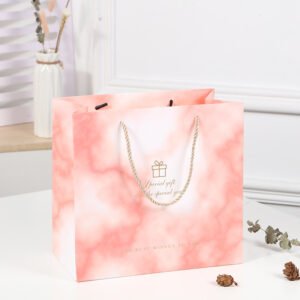Large White Card Paper Shopping Bag with Handles main image 23