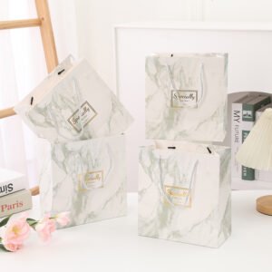 Large White Card Paper Shopping Bag with Handles main image 26