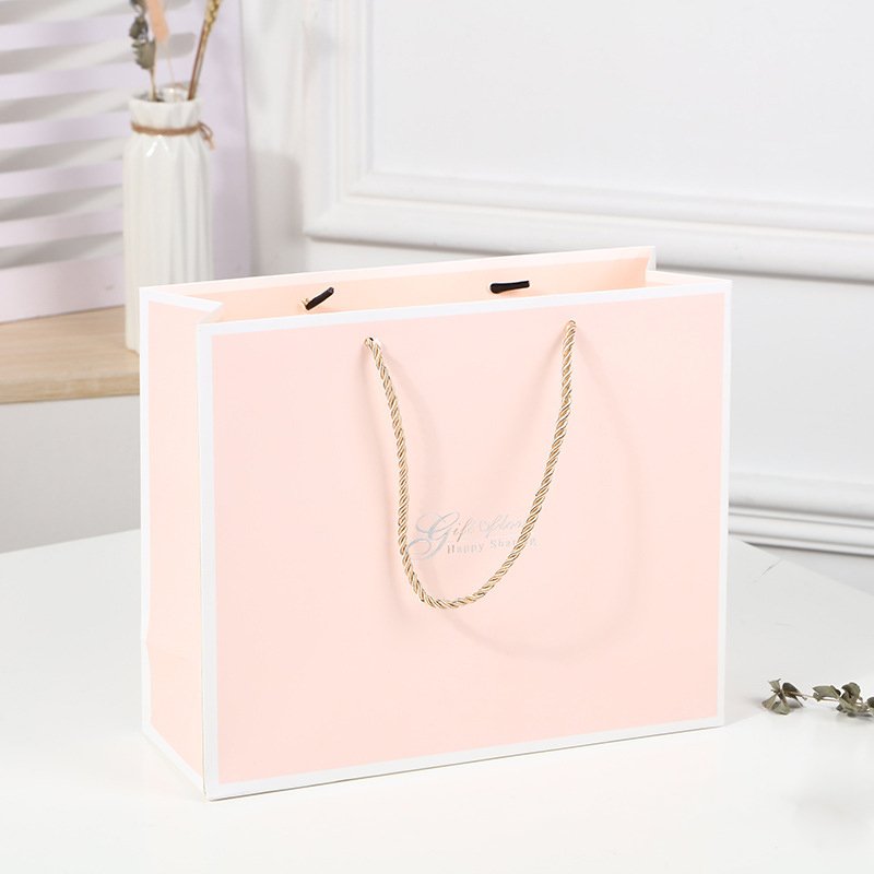 Large White Card Paper Shopping Bag with Handles main image 27