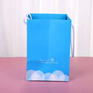 Large White Card Paper Shopping Bag with Handles main image 3