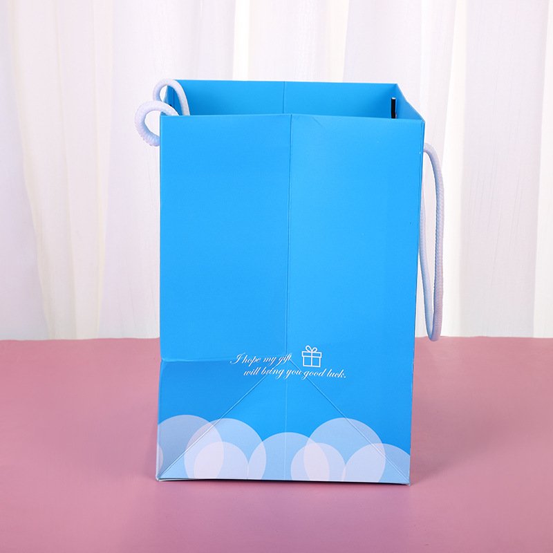 Large White Card Paper Shopping Bag with Handles main image 3