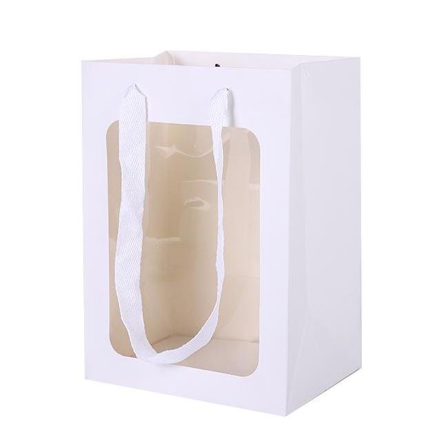 Large White Card Paper Shopping Bag with Handles main image 32