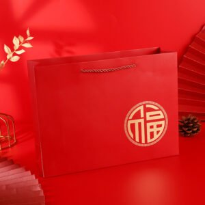 Large White Card Paper Shopping Bag with Handles main image 38