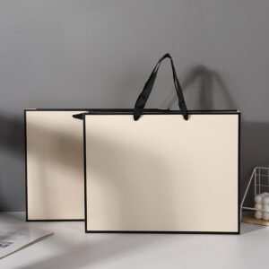 Large White Card Paper Shopping Bag with Handles main image 5