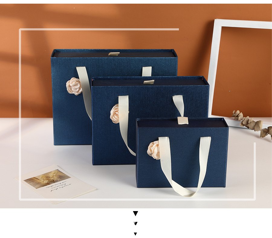 Large Navy Blue Gift Box for Men's Gifts detail image 11