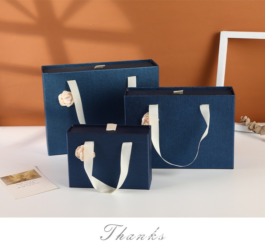 Large Navy Blue Gift Box for Men's Gifts detail image 14