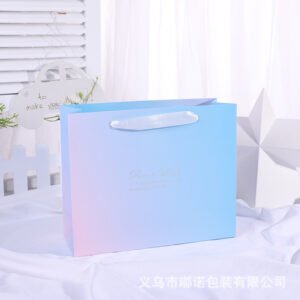 Large Pink Paper Gift Bag for Cosmetics and Apparel main image 8