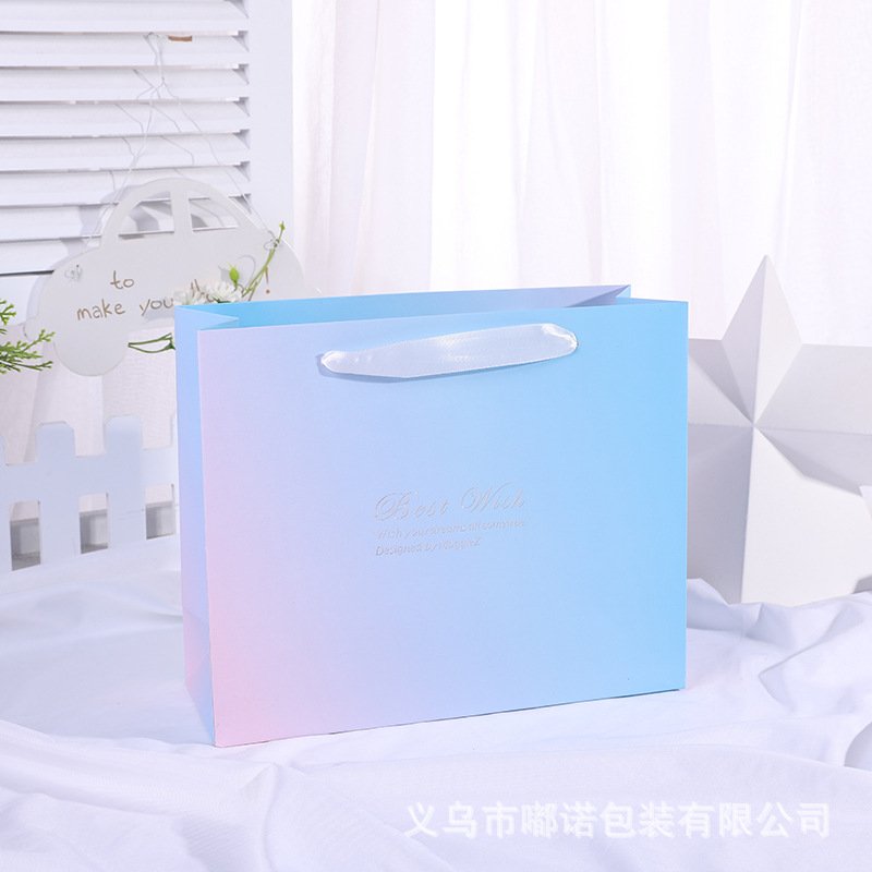 Large Pink Paper Gift Bag for Cosmetics and Apparel main image 8