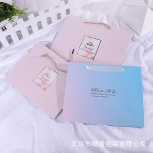 Large Pink Paper Gift Bag for Cosmetics and Apparel main image 5