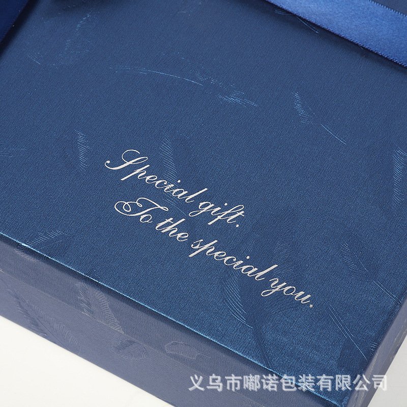 Blue Bow Business Gift Box with Carry Handle detail image 8