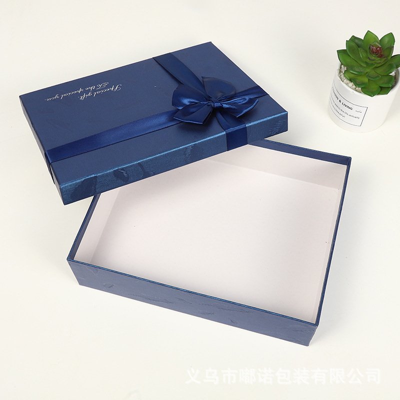 Blue Bow Business Gift Box with Carry Handle detail image 9