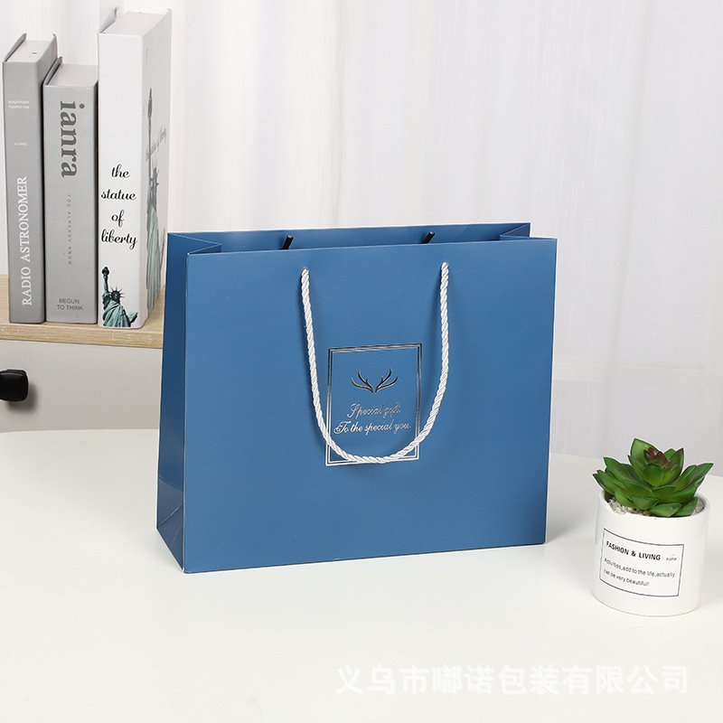 Blue Bow Business Gift Box with Carry Handle main image 5