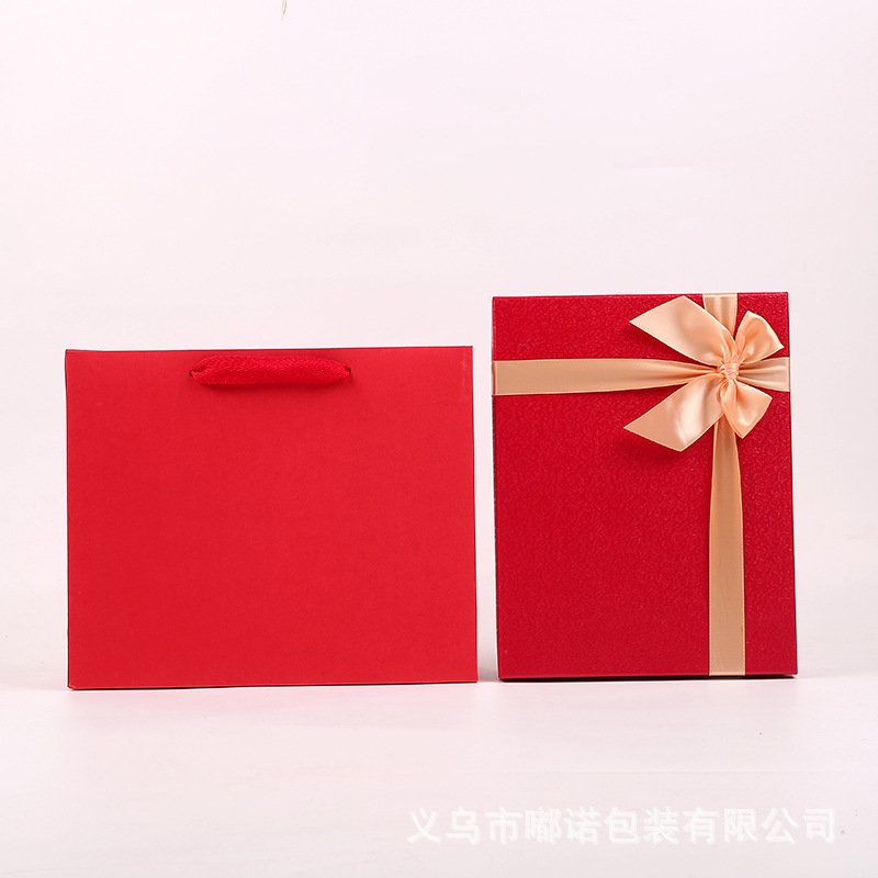 Blue Bow Business Gift Box with Carry Handle main image 7