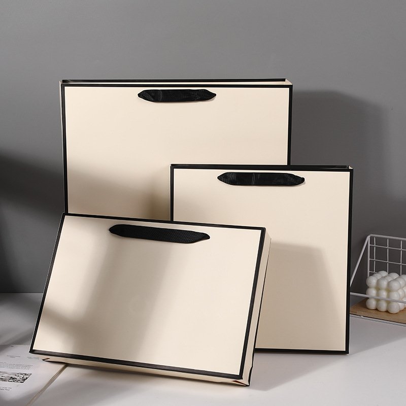 Orange Paper Shopping Bag with Handles main image 10