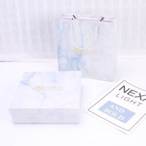 Marble Pattern Square Two-Piece Gift Box Set main image 2