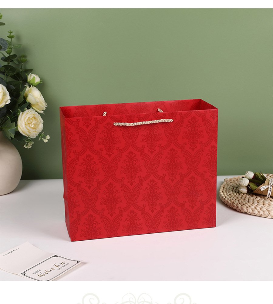Vintage Green Paper Shopping Gift Bag detail image 7