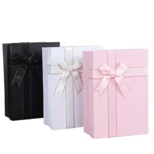 Large Foldable Black Gift Box with Ribbon main image 5