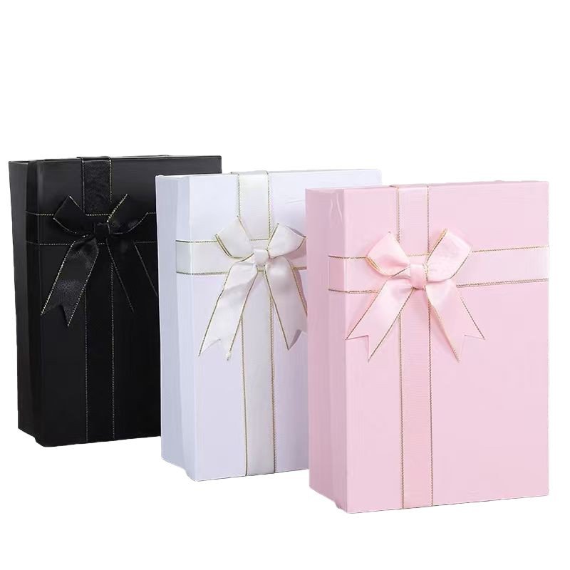 Large Foldable Black Gift Box with Ribbon main image 5