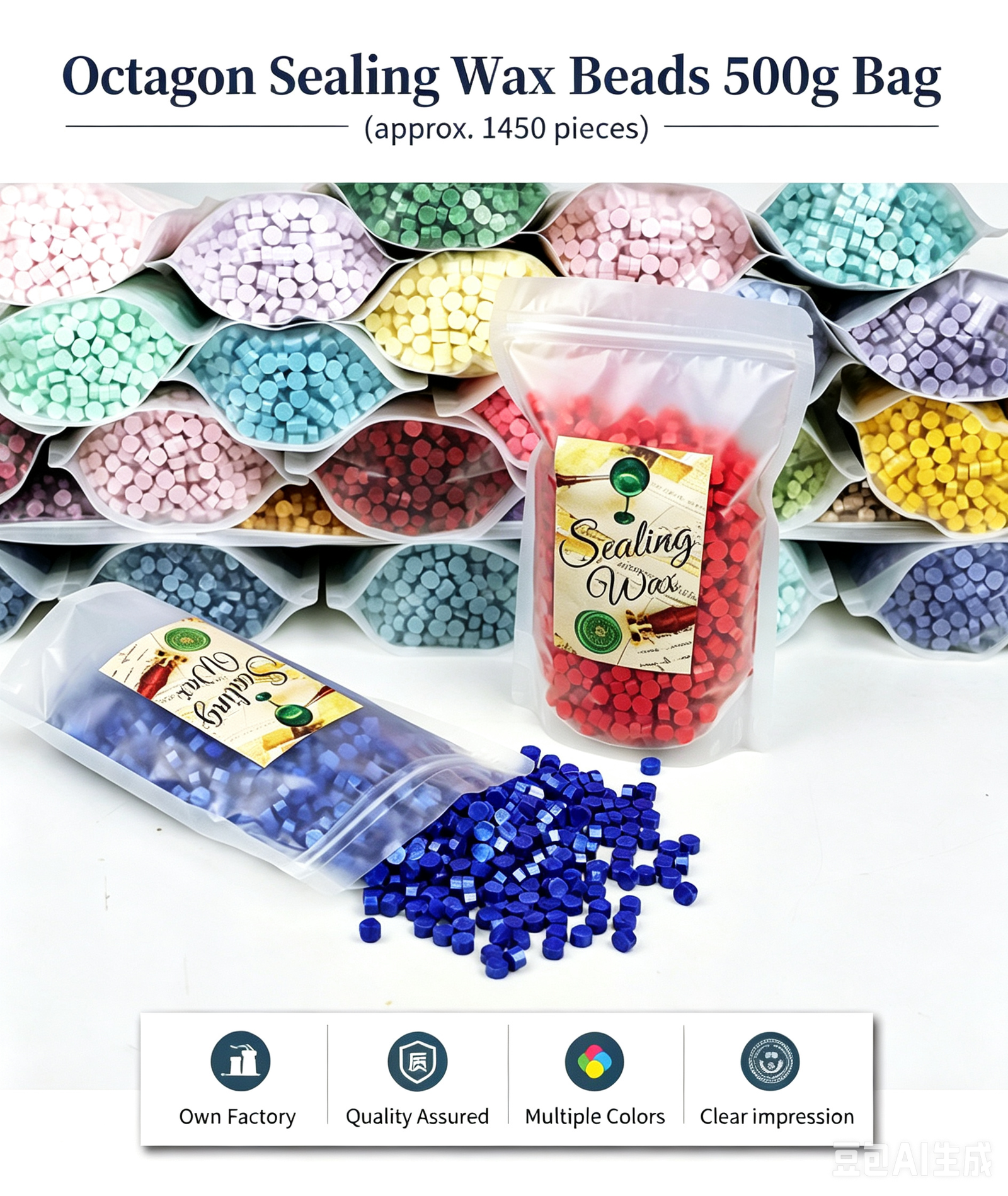 Mixed Color Sealing Wax Beads for Stamp Making detail image 15