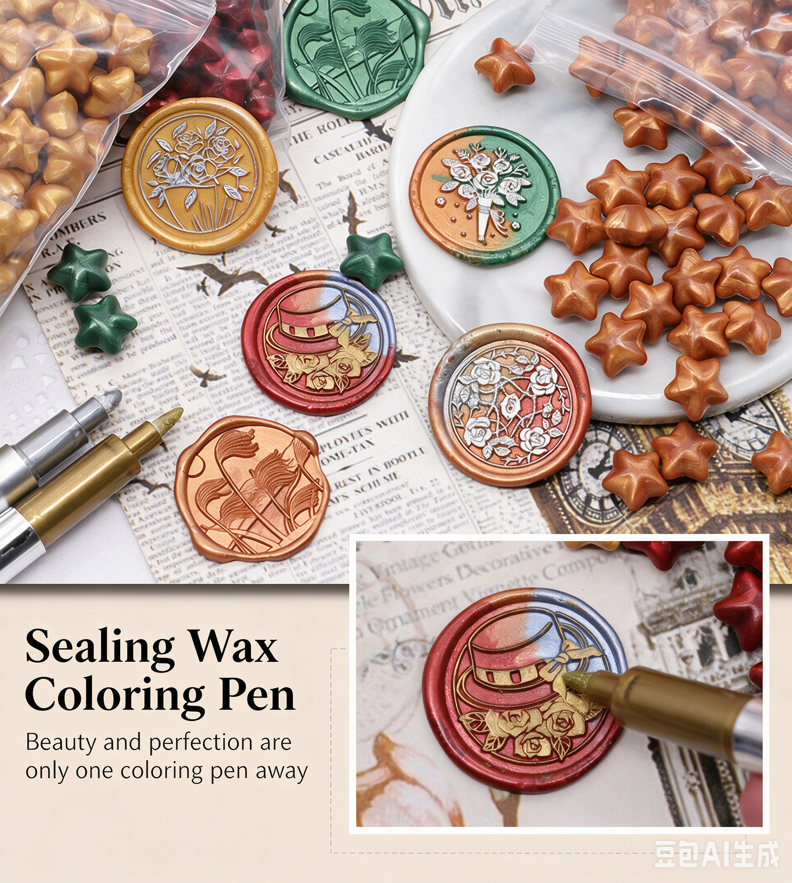 Pearl Color Sealing Wax Beads for Invitations and Crafts detail image 25