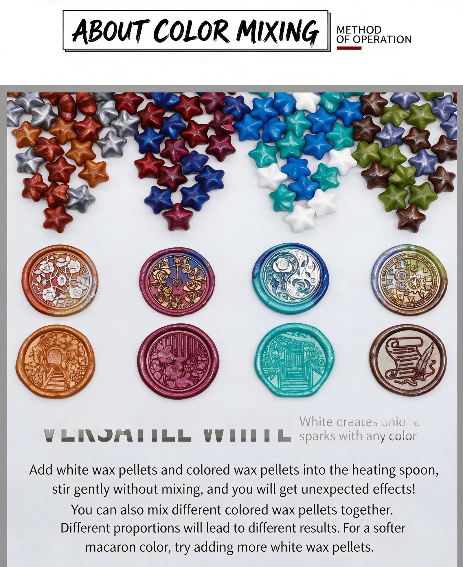 Pearl Color Sealing Wax Beads for Invitations and Crafts detail image 2