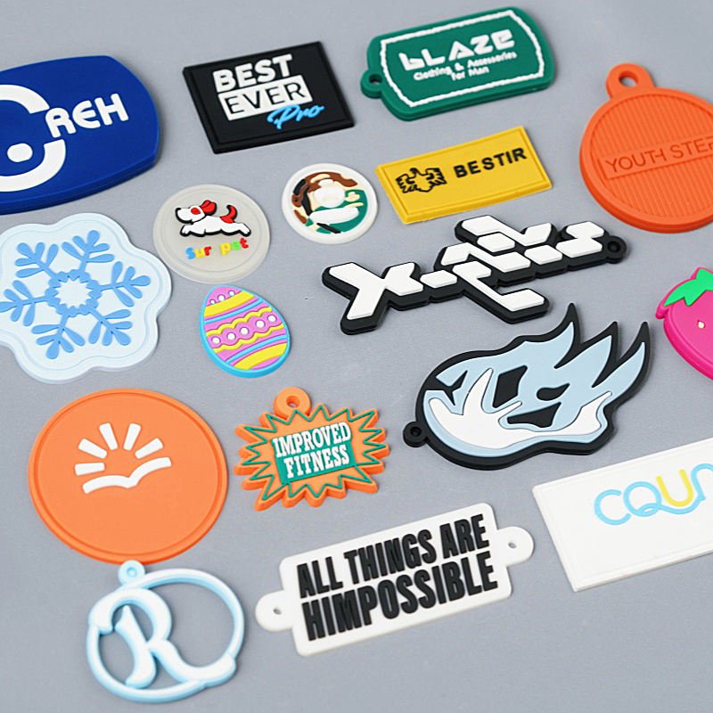 Customized Vintage Magnet Logo Embossed Soft 2D 3D PVC Badges for Garment Heat Transfer main image 4