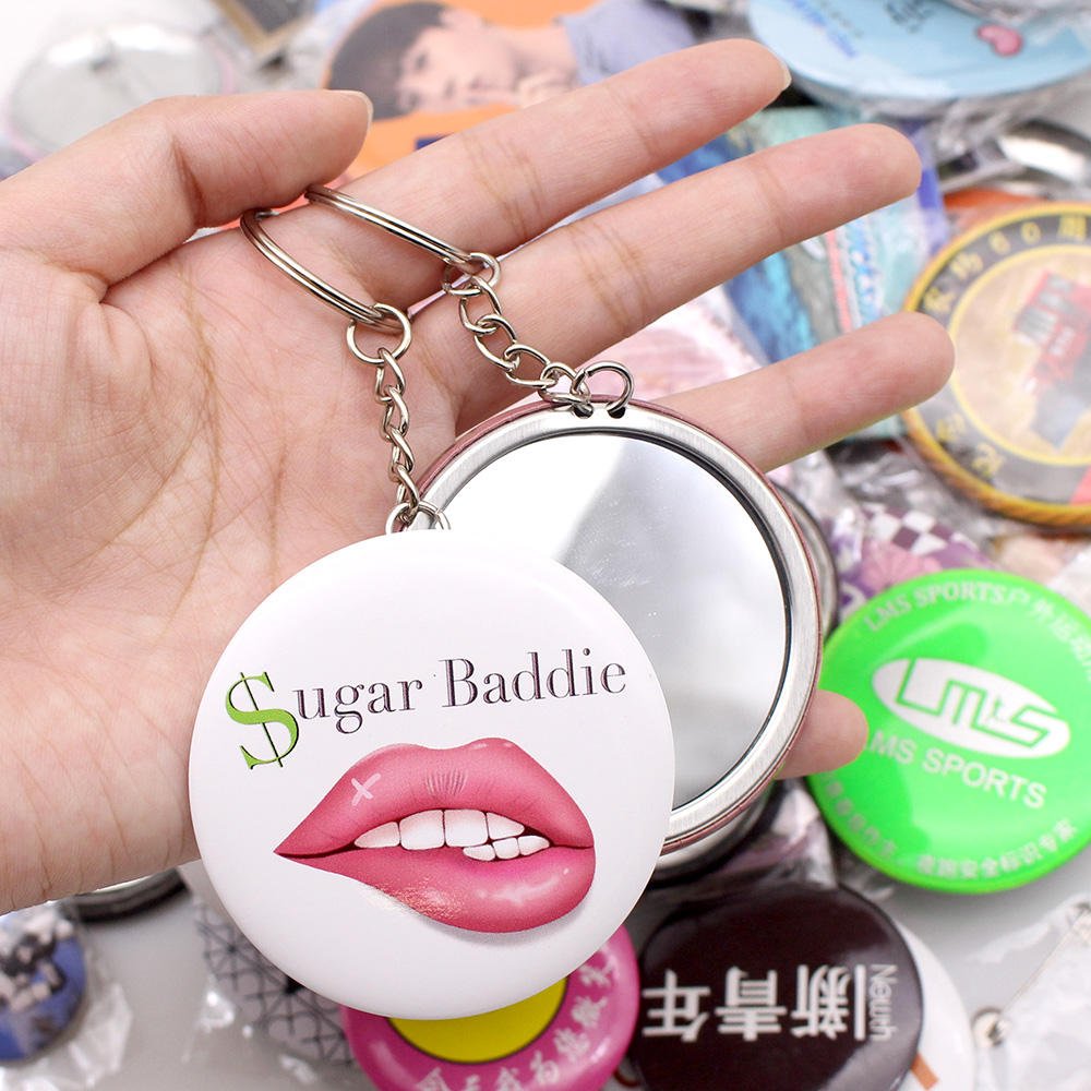 Wholesale Custom Logo Pin Round Shape Tin Button Badge Custom Buttons logo Brand Promotional Gifts for Offline Activities detail image 3
