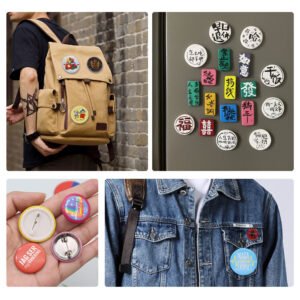 Wholesale Custom Logo Pin Round Shape Tin Button Badge Custom Buttons logo Brand Promotional Gifts for Offline Activities main image 6
