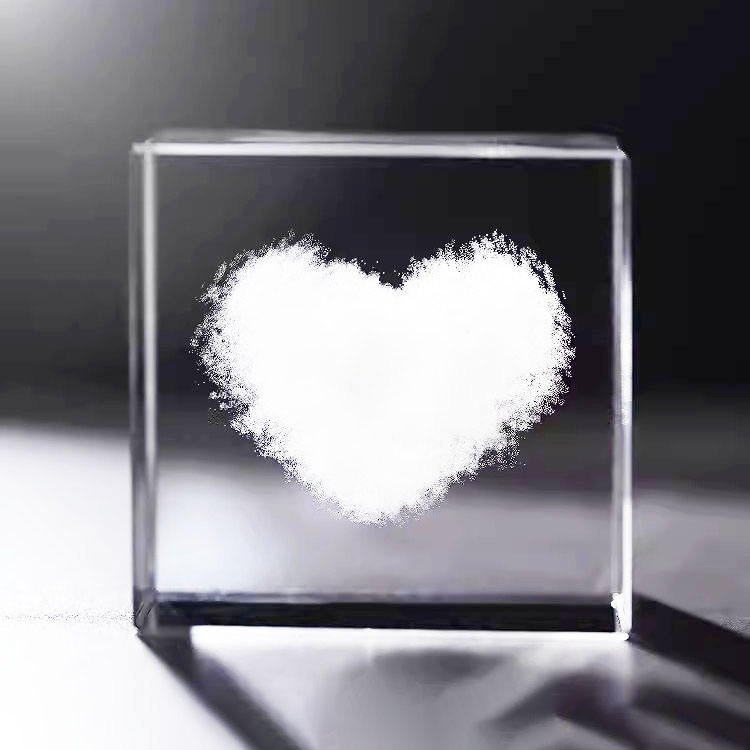 Crystal Cube Cloud Cube Crystal Carved Small Ornaments Office Desk Decoration main image 2