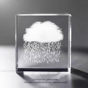 Crystal Cube Cloud Cube Crystal Carved Small Ornaments Office Desk Decoration main image 3