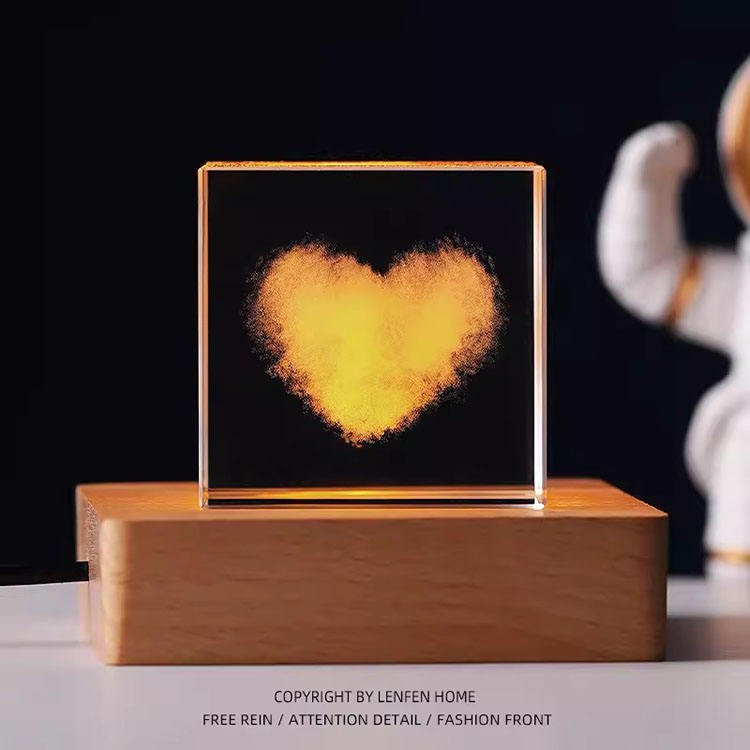 Crystal Cube Cloud Cube Crystal Carved Small Ornaments Office Desk Decoration main image 5