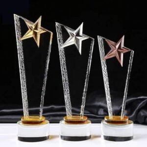 Honor of Crystal High-grade Business Gift Crafts Colored Diamond K9 Crystal Award Trophy for Business Gift main image 4