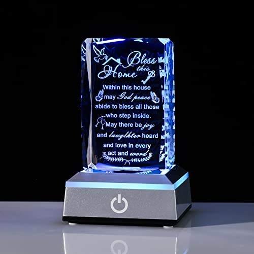 Office Desk Decor Crystal Block 3d Glass Cube Wholesale 3d Crystal Cube K9 Crystal Cube Photo Display with Led Colorful Base main image 6
