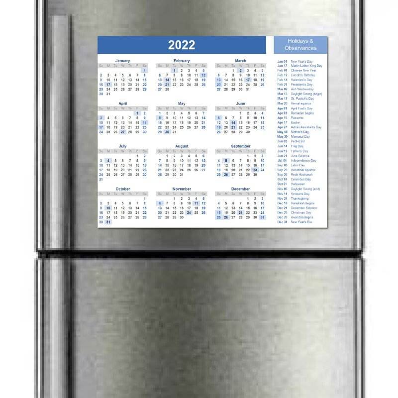 Factory Promotional Gift Paper Fridge Magnets Custom Printing and Shape 2022 Magnet Calendar for Fridge main image 2
