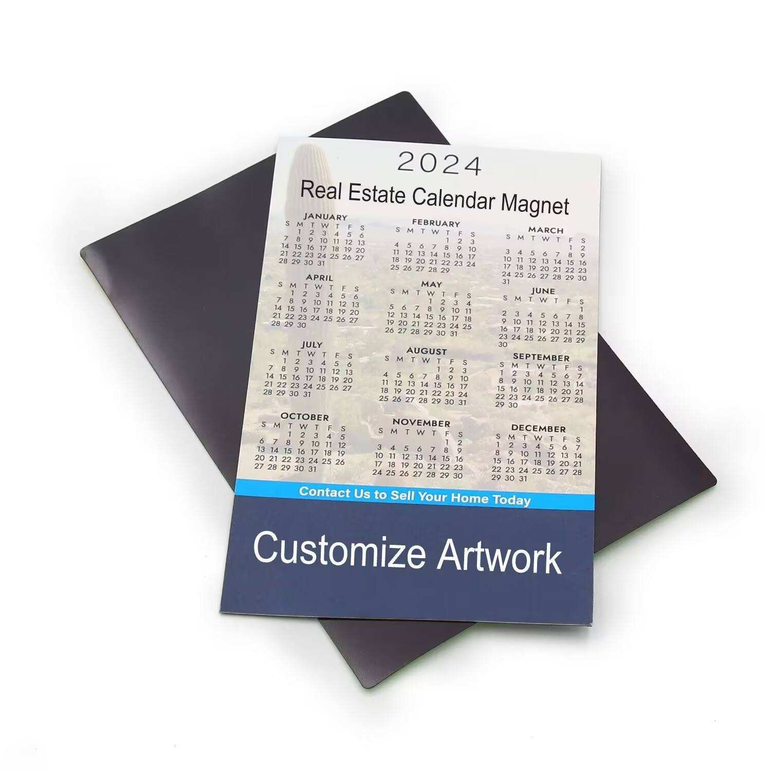 Factory Promotional Gift Paper Fridge Magnets Custom Printing and Shape 2022 Magnet Calendar for Fridge main image 5